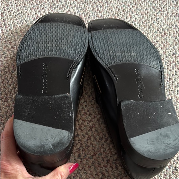 Cole Haan Black Leather Penny Loafers Slip-On